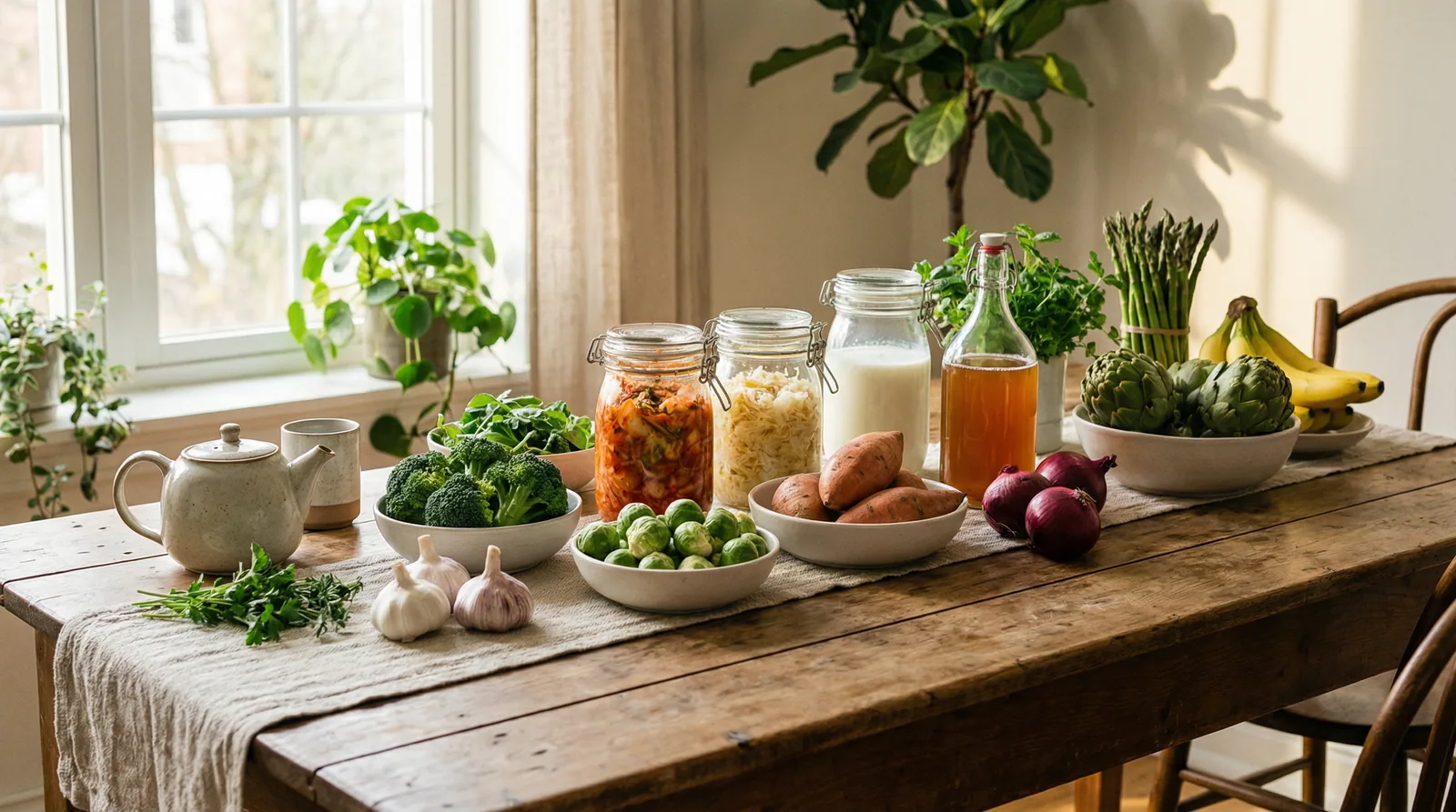 Healthy foods and lifestyle practices that maintain gut microbial balance and prevent opportunistic bacterial overgrowth