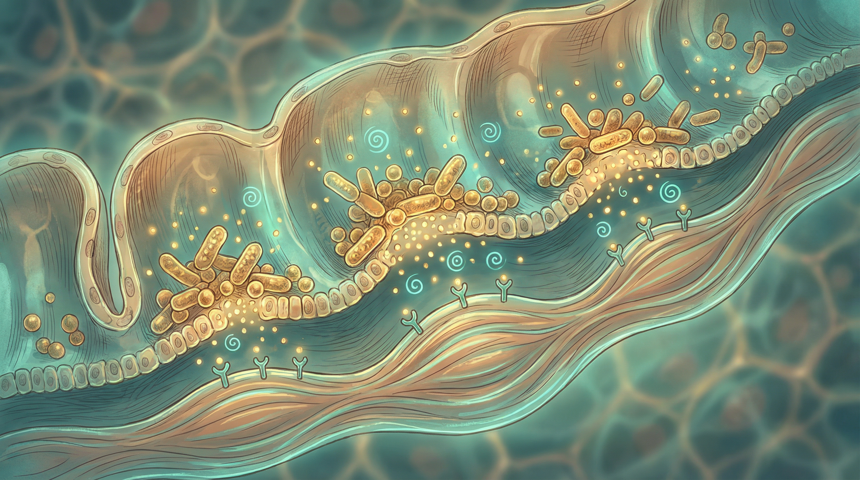 Gut bacteria that produce serotonin and short-chain fatty acids to regulate intestinal motility and digestive rhythm