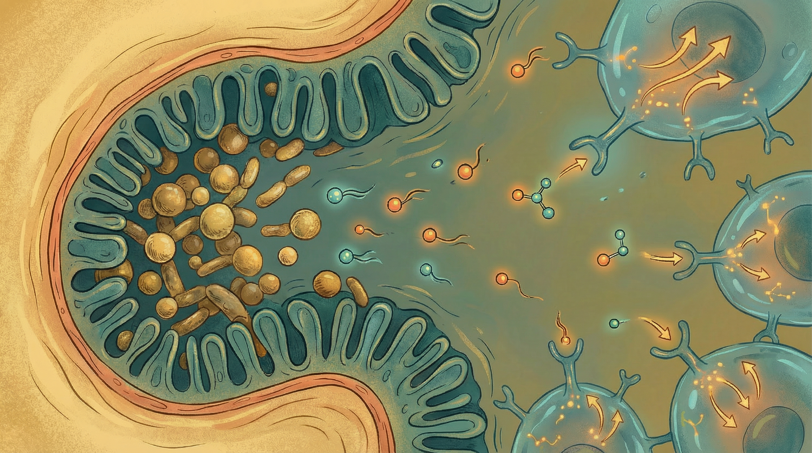 Beneficial gut bacteria that produce butyrate and other metabolites improving insulin signaling and glucose uptake in cells