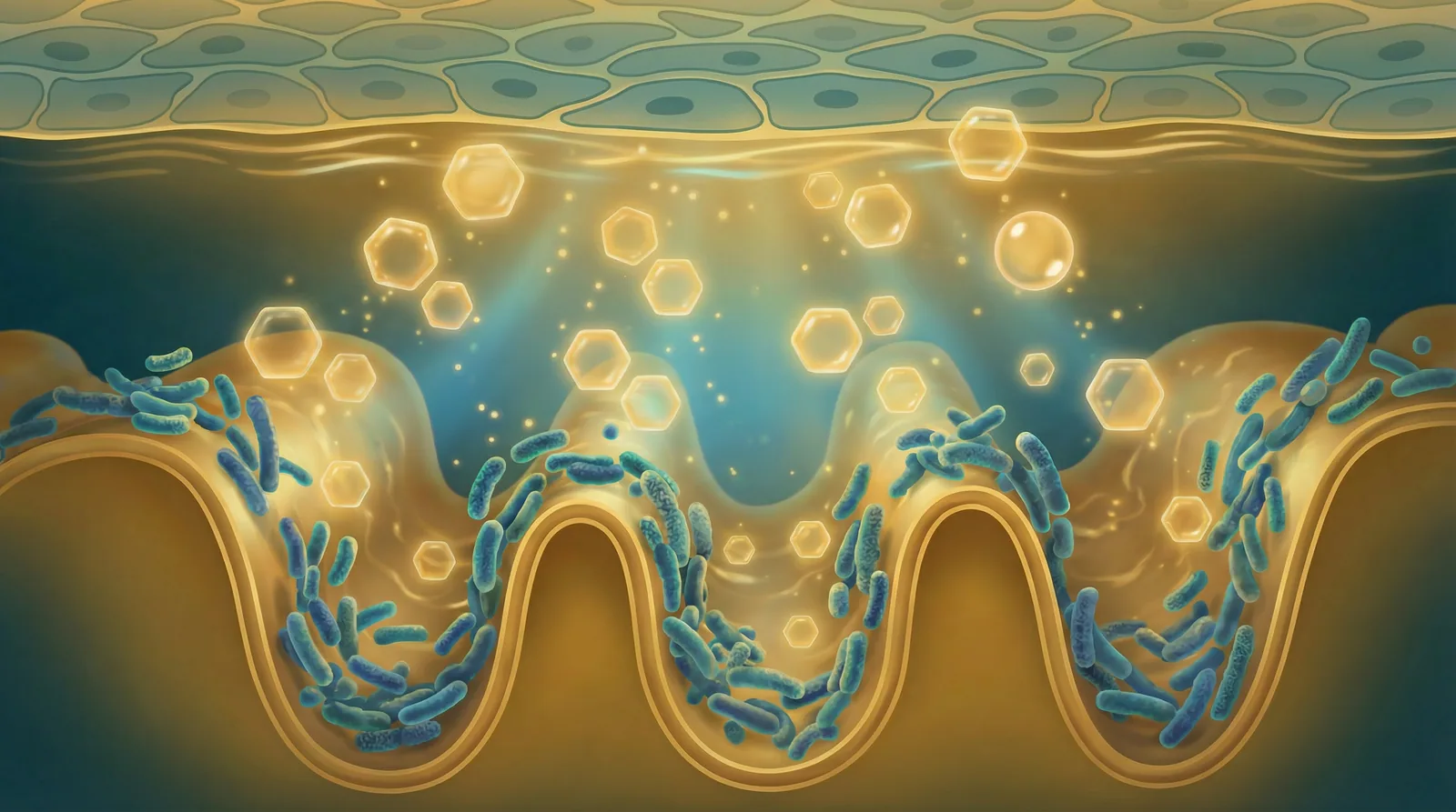 Gut bacteria that produce ceramides and other lipids essential for maintaining a strong and healthy skin barrier