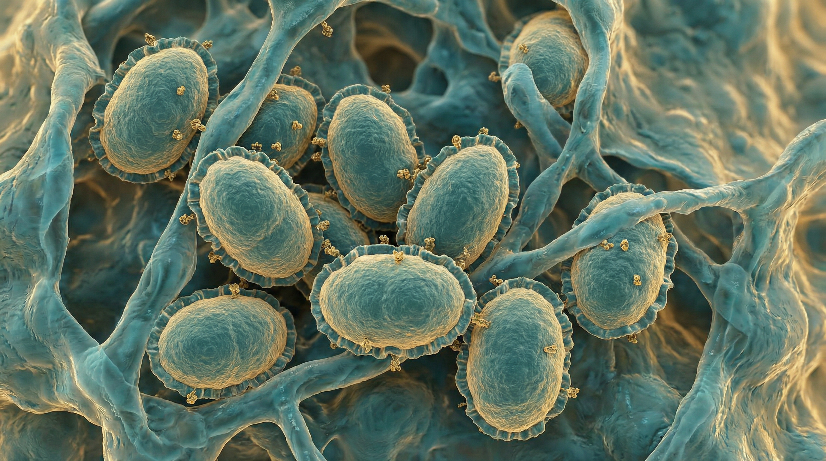 Scientifically accurate microscopy-style illustration of Akkermansia muciniphila showing its characteristic gram-negative ovoid coccus