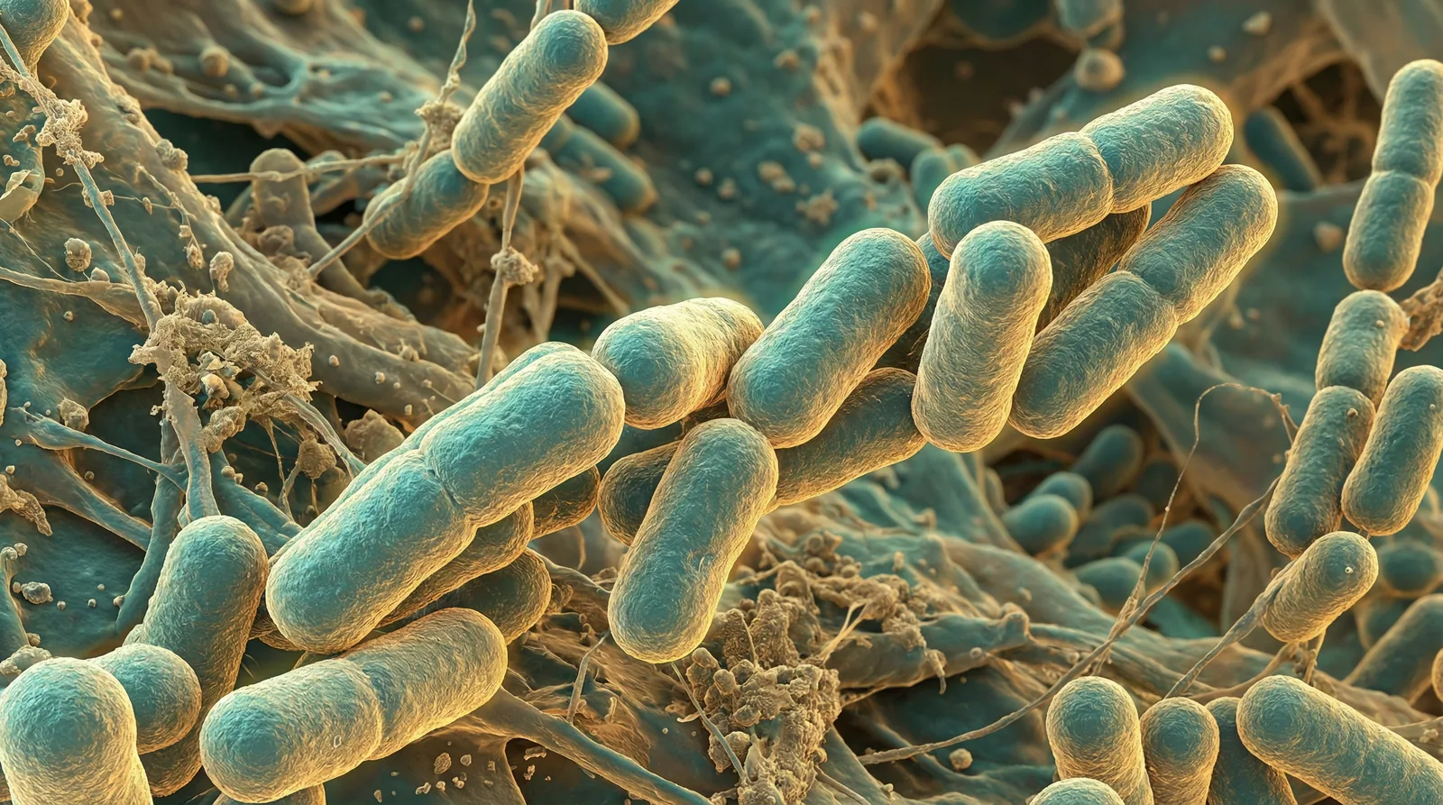 Scientifically accurate microscopy-style illustration of Alistipes putredinis showing its characteristic gram-negative rod-shaped anaerobic bacterium with rounded ends