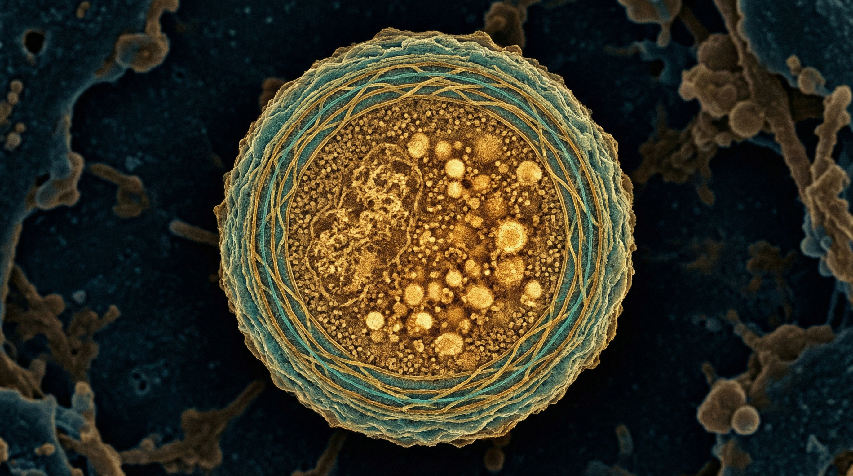Scientifically accurate microscopy-style illustration of Methanosphaera stadtmanae showing its characteristic spherical coccoid archaeon with a pseudopeptidoglycan cell wall