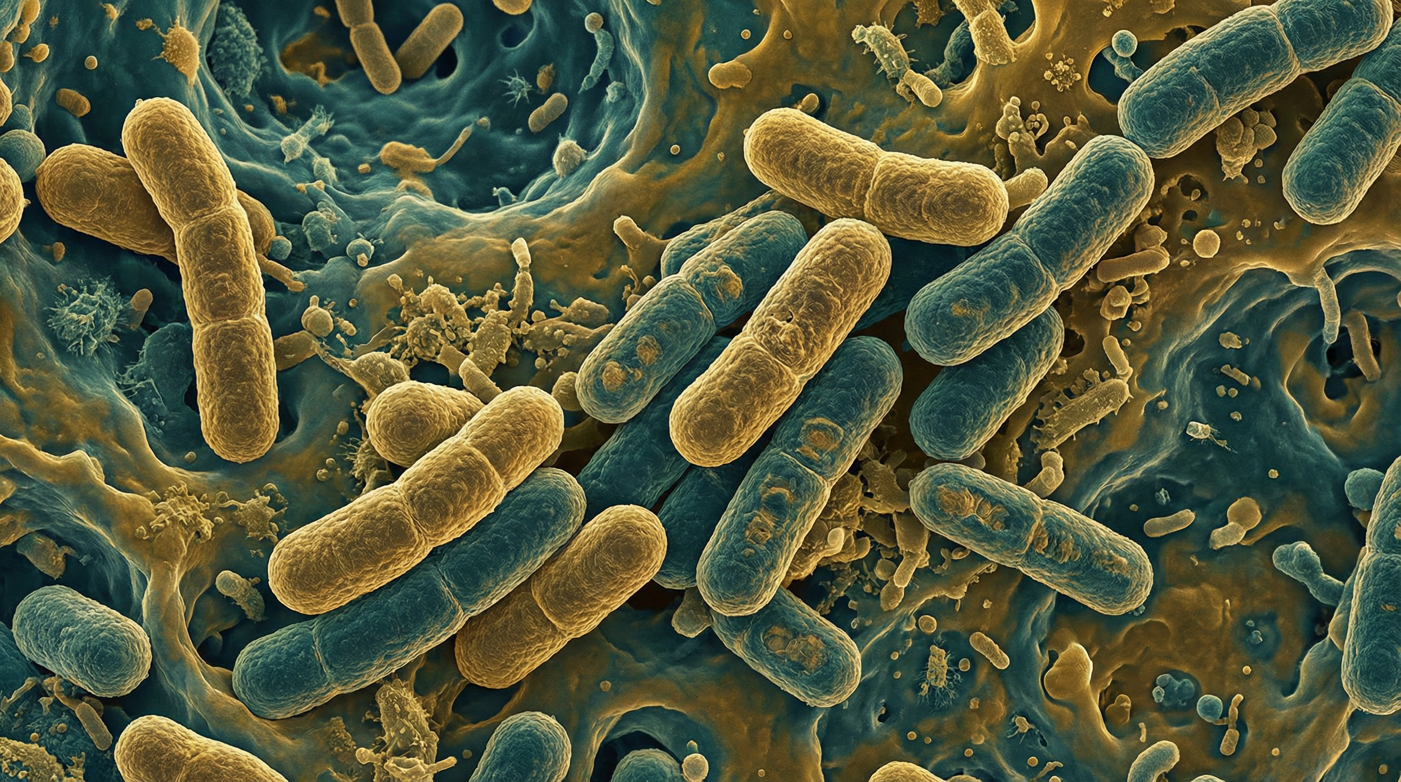 Scientifically accurate microscopy-style illustration of Prevotella copri showing its characteristic gram-negative rod-shaped anaerobic bacterium