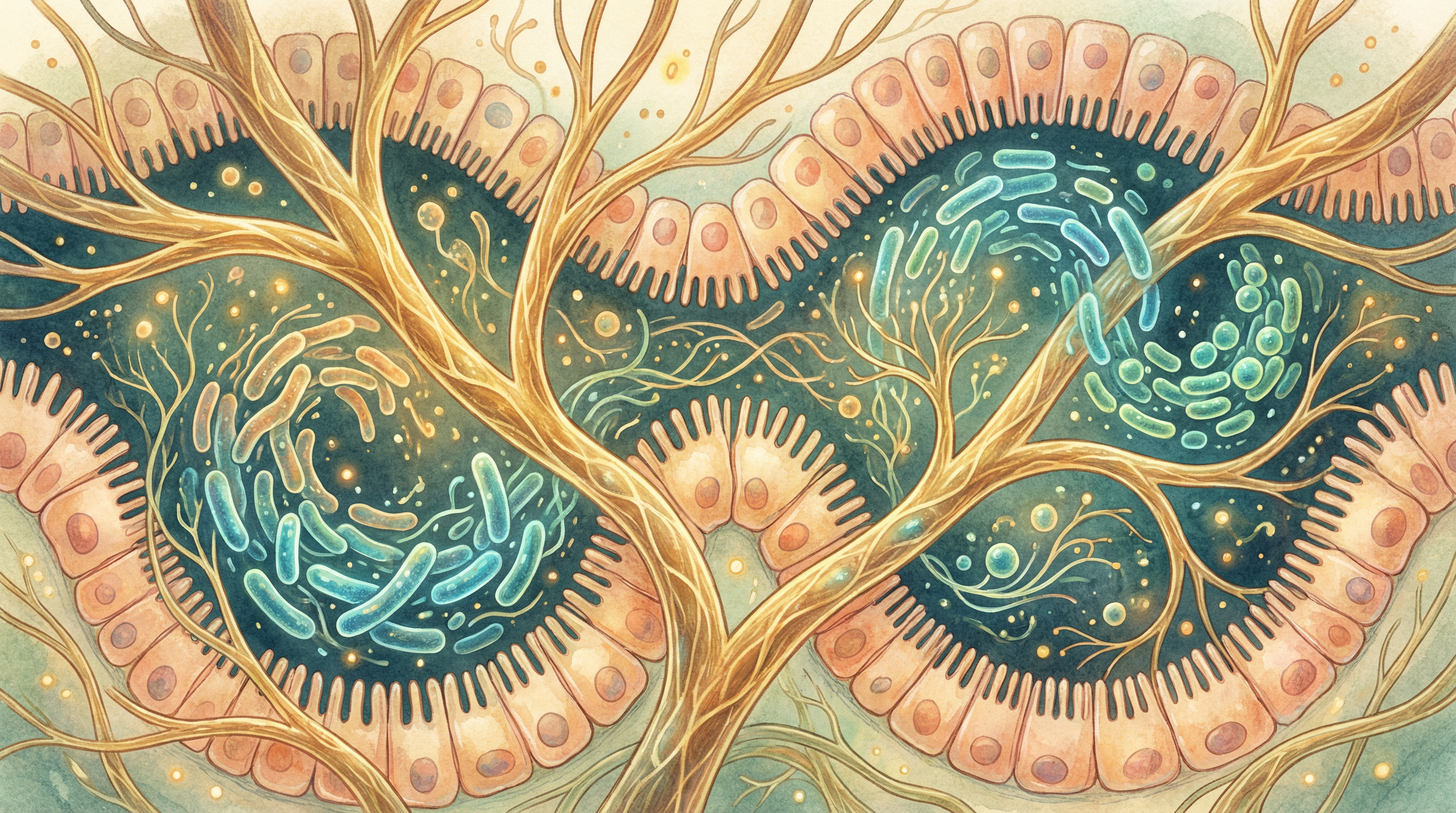 Diverse beneficial gut bacteria including Bifidobacterium and Lactobacillus thriving on acacia fiber in the intestinal environment